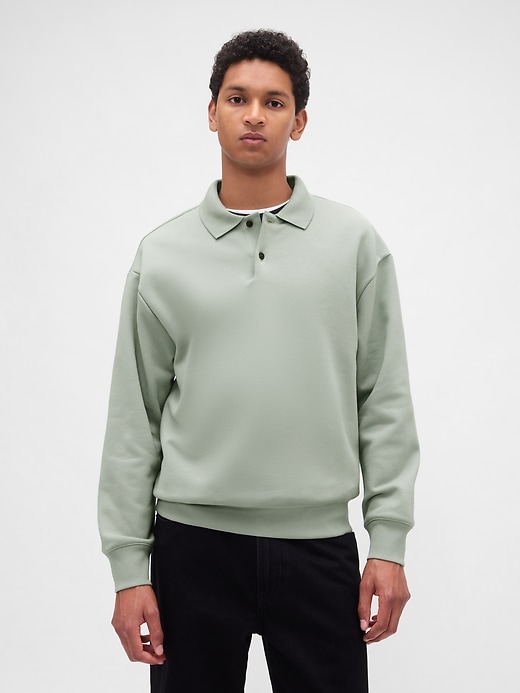 Image number 1 showing, Heavyweight Oversized Polo Sweatshirt