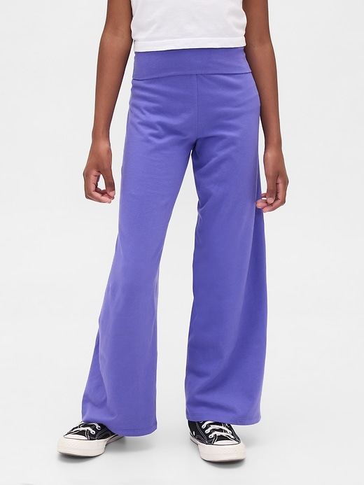 Image number 3 showing, Kids Wide-Leg Foldover Leggings
