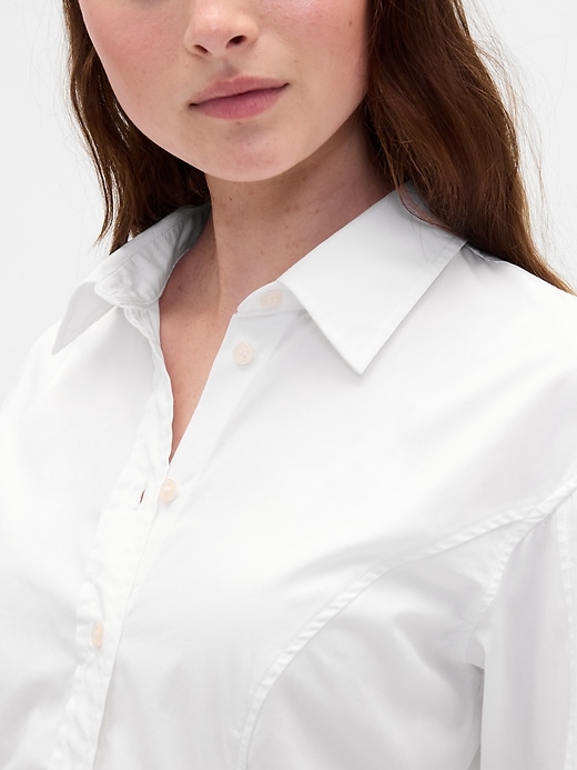 Image number 4 showing, Organic Cotton Poplin Mini Shirtdress