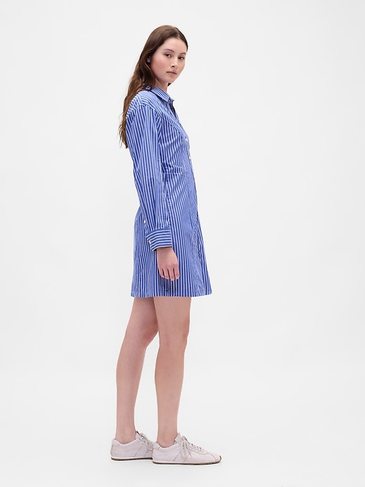Image number 3 showing, Organic Cotton Poplin Mini Shirtdress