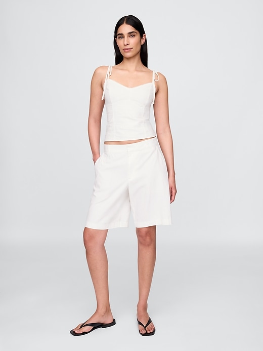 Image number 1 showing, 365 Low Rise Linen-Blend Trouser Shorts