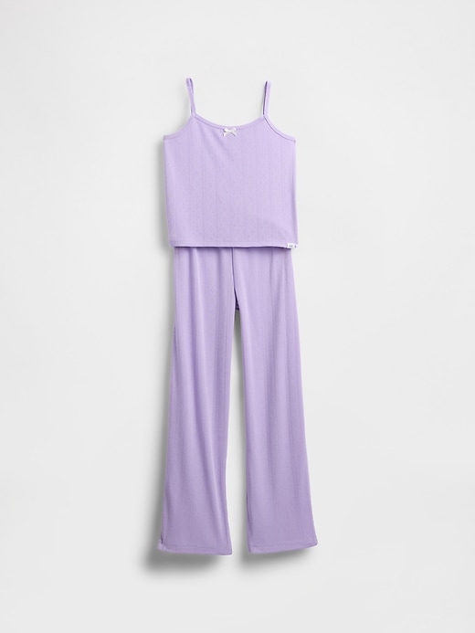 Image number 2 showing, Kids Recycled Pointelle Tank PJ Set