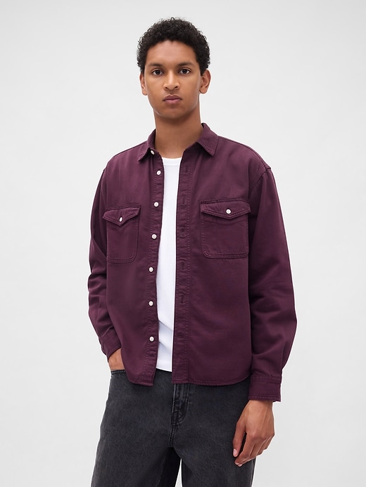 Image number 1 showing, UltraSoft Denim Relaxed Shirt