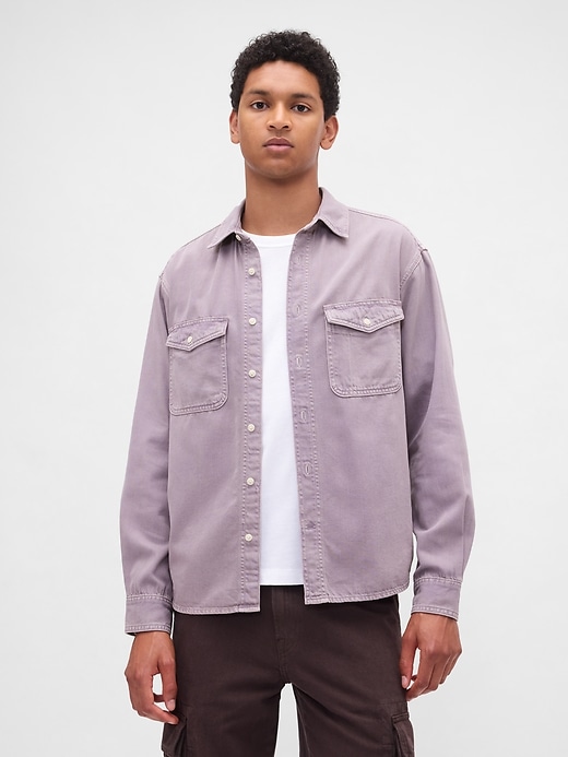 Image number 1 showing, UltraSoft Denim Relaxed Shirt