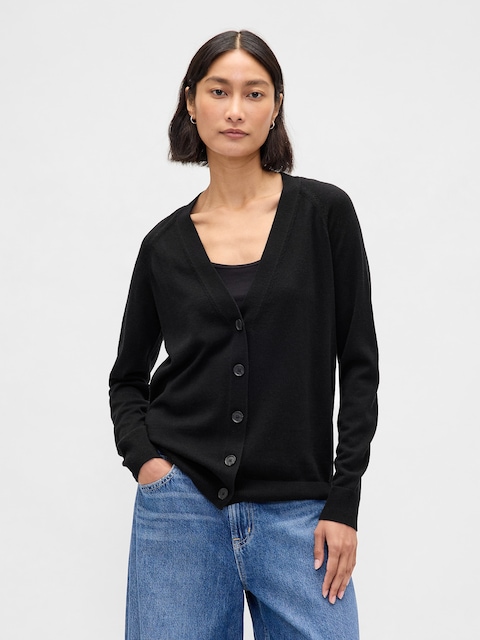 100% Merino Wool Boyfriend Cardigan