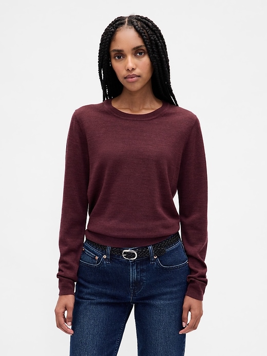 Image number 1 showing, 100% Merino Wool Crewneck Sweater