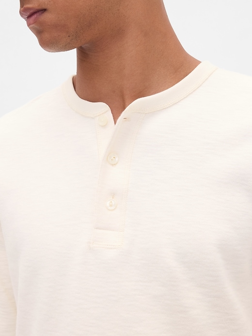 Image number 4 showing, Double-Knit Henley T-Shirt