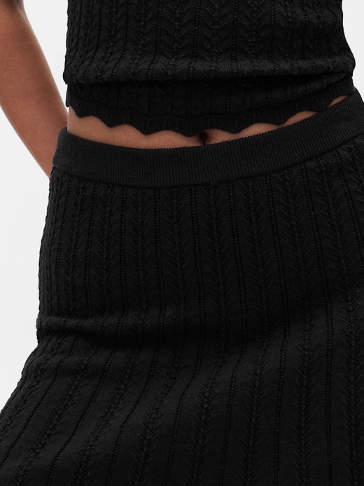 100% Cotton Pointelle Mini Skirt