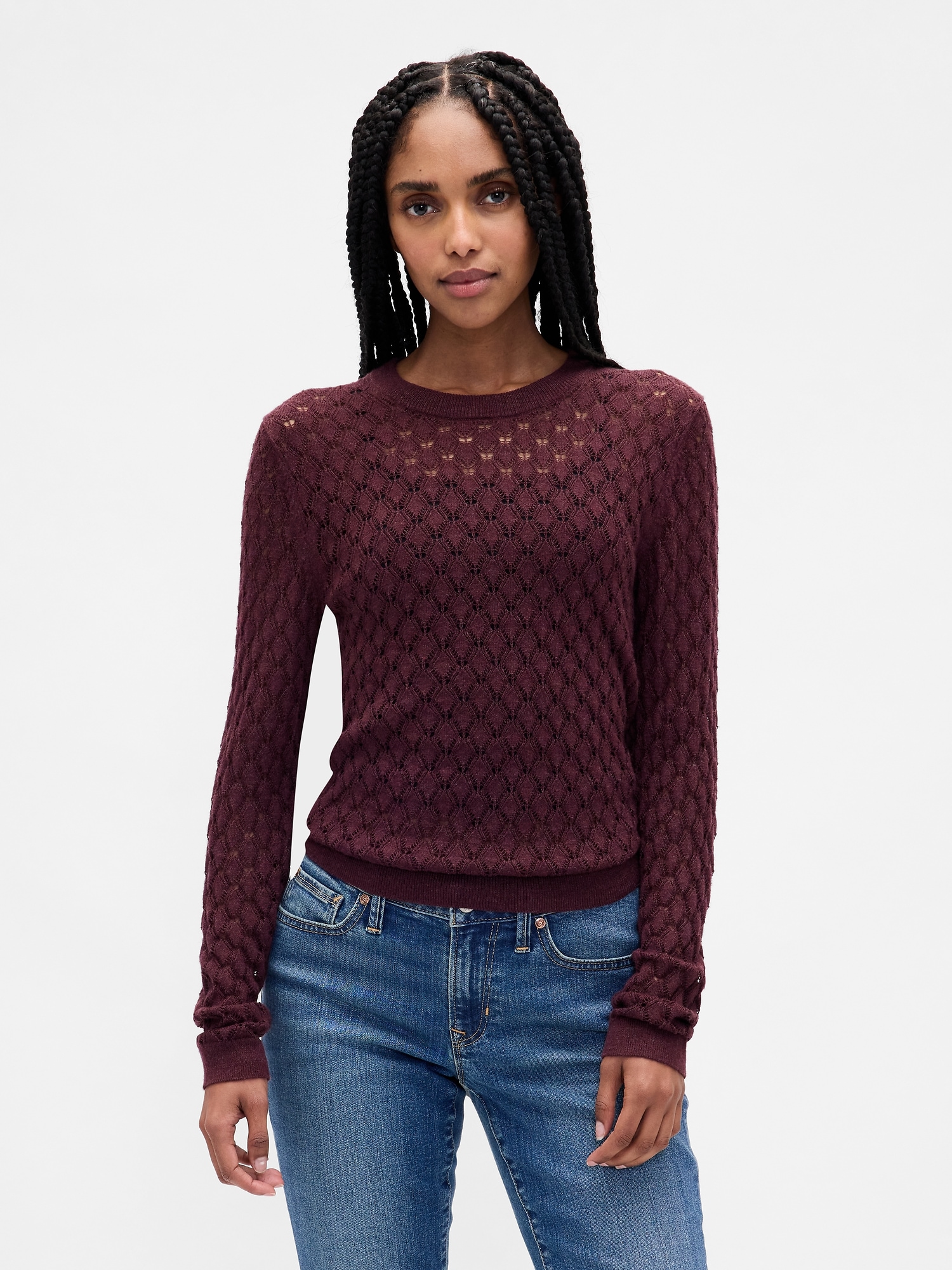 Pointelle Sweater