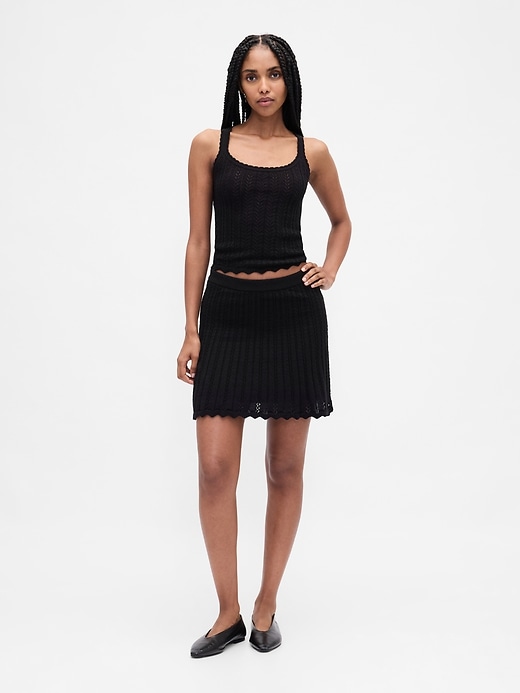 Image number 2 showing, 100% Cotton Pointelle Tank Top