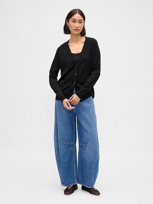 Image number 2 showing, 100% Merino Wool Boyfriend Cardigan