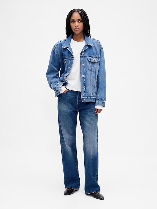 Image number 2 showing, Supima® Cotton Oversized Crop T-Shirt