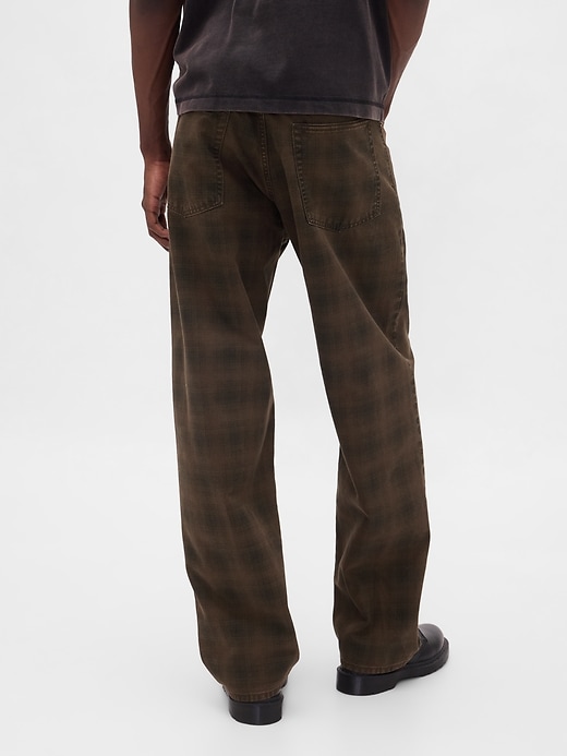 Image number 4 showing, Plaid Canvas Baggy Jeans