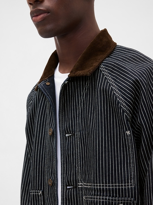 Image number 6 showing, Denim Stripe Chore Jacket