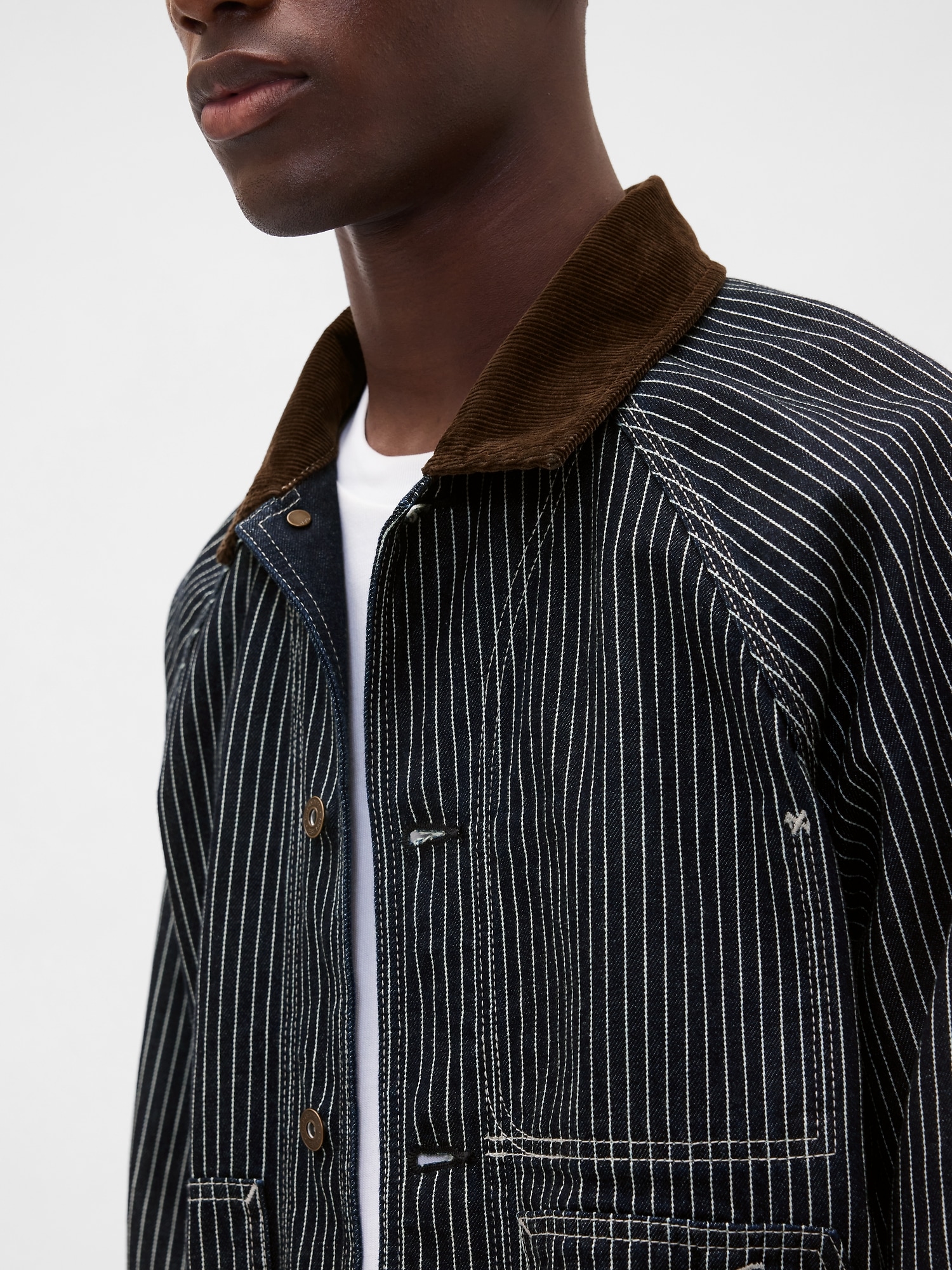 Denim Stripe Chore Jacket | Gap