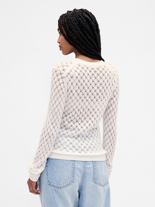 Image number 3 showing, Pointelle Sweater