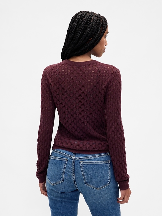 Image number 3 showing, Pointelle Sweater