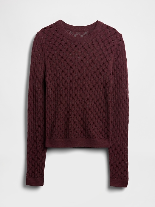 Image number 5 showing, Pointelle Sweater