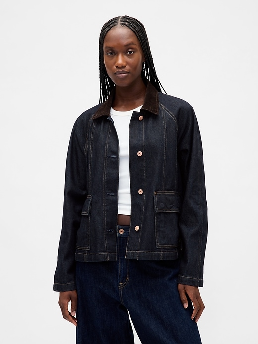 Image number 1 showing, UltraSoft Denim Swing Chore Jacket