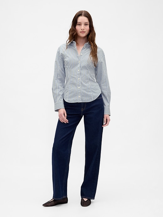 Image number 2 showing, Organic Cotton Poplin Dolman Classic Shirt