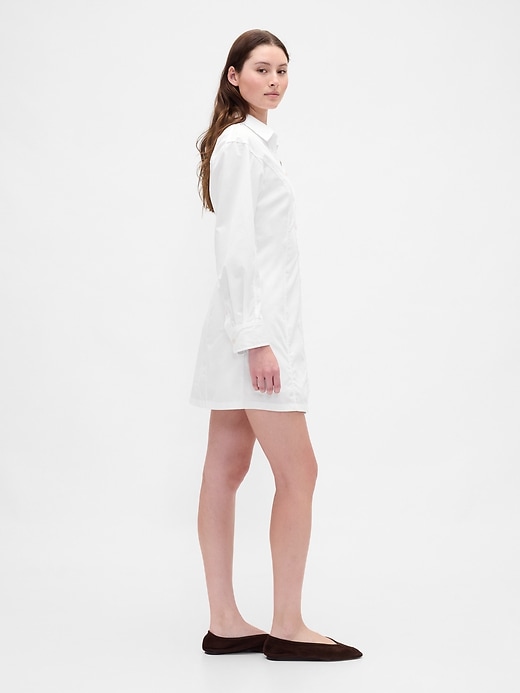 Image number 3 showing, Organic Cotton Poplin Mini Shirtdress