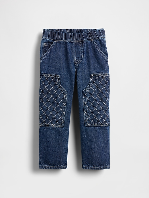 Image number 1 showing, Baby & Toddler Pull-On Baggy Carpenter Jeans