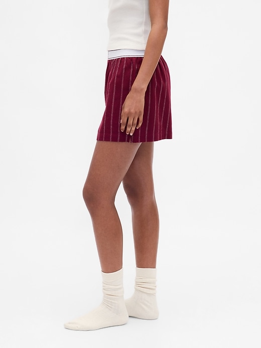 L'image numéro 3 présente Boxeur en flanelle à logo