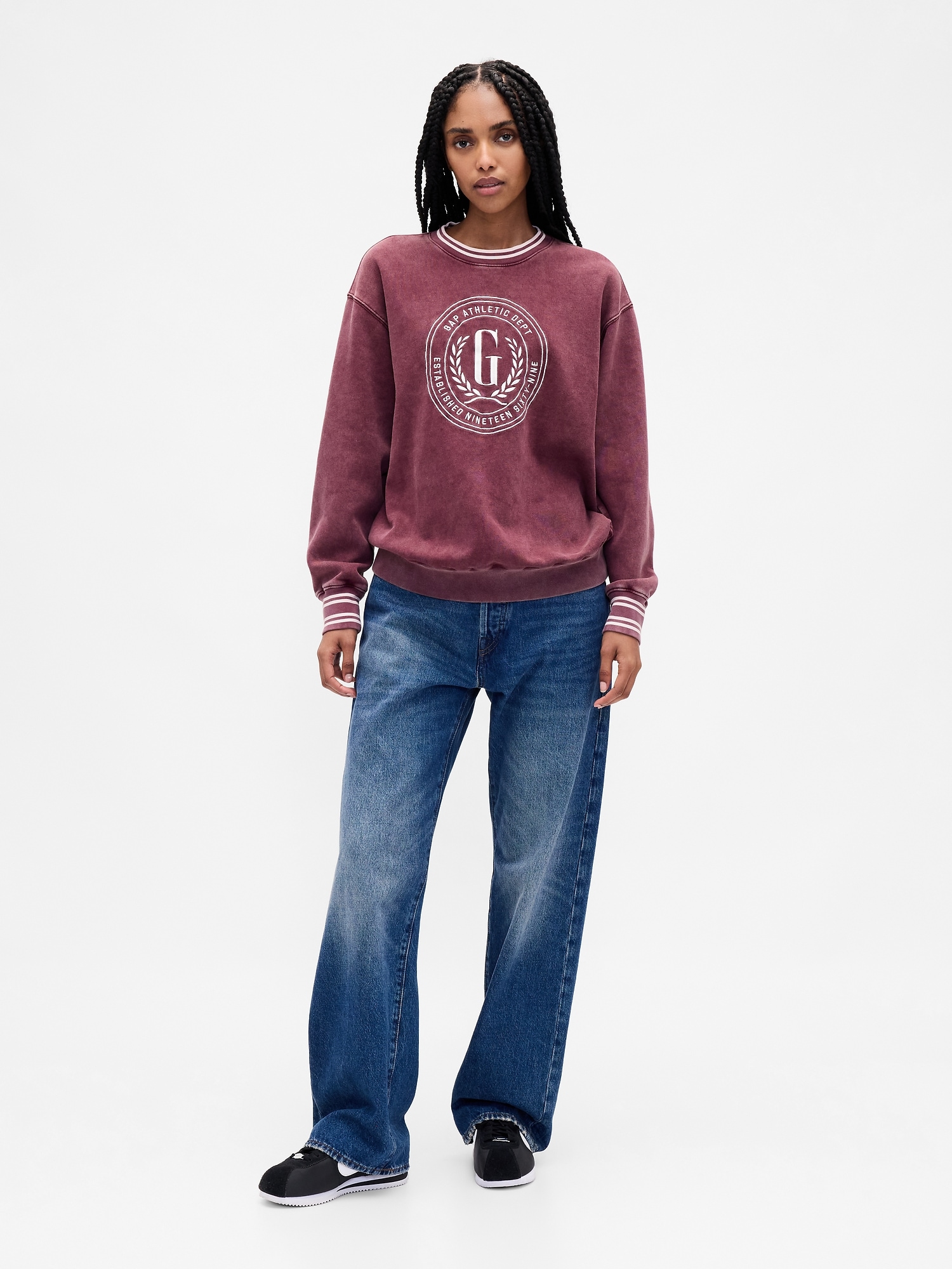 VintageSoft Oversized Logo Sweatshirt | Gap