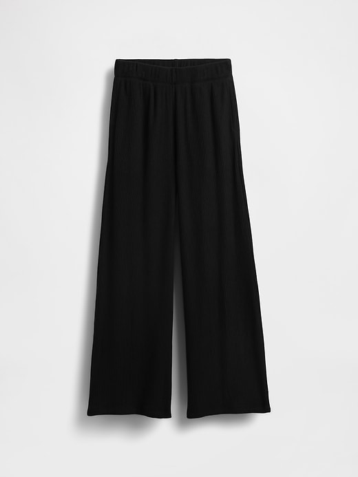 Image number 2 showing, Kids Softspun Rib Wide-Leg Pants