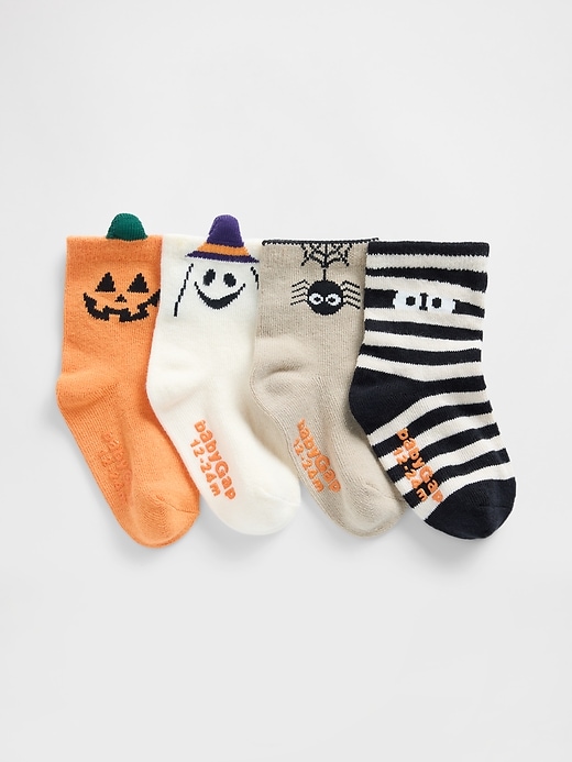 Image number 1 showing, Baby & Toddler Halloween Crew Socks (4-Pack)