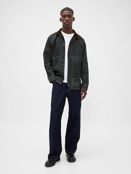 Denim Stripe Chore Jacket