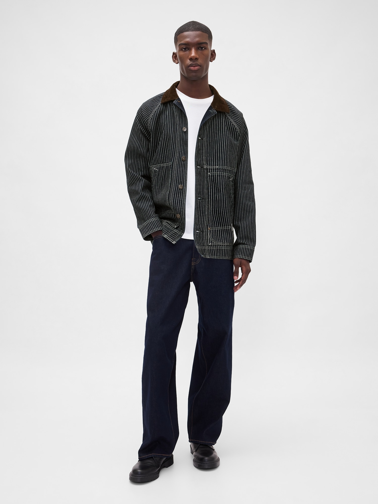 Denim Stripe Chore Jacket