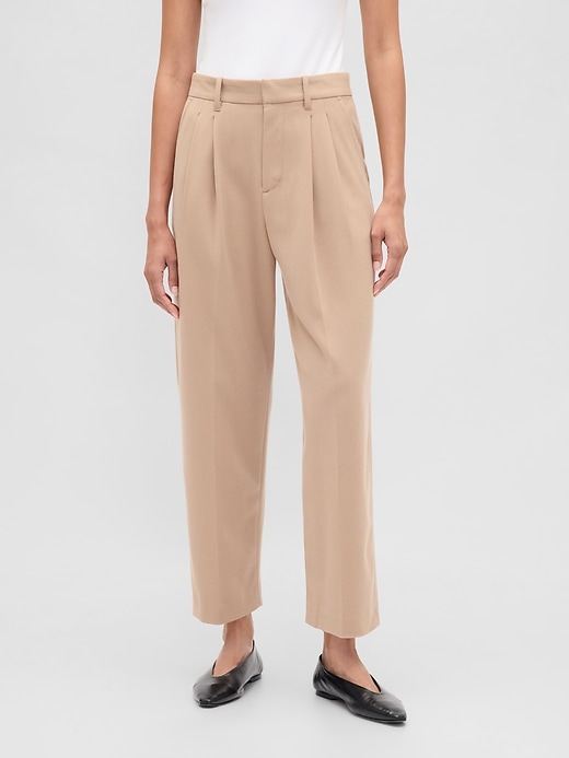 Image number 2 showing, 365 High Rise Brushed Twill Taper Ankle Trousers