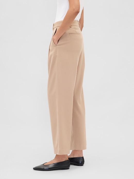Image number 3 showing, 365 High Rise Brushed Twill Taper Ankle Trousers