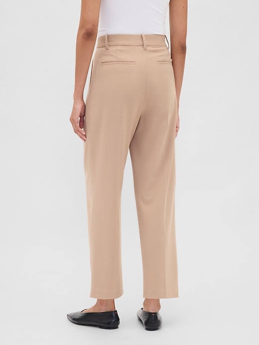 Image number 4 showing, 365 High Rise Brushed Twill Taper Ankle Trousers