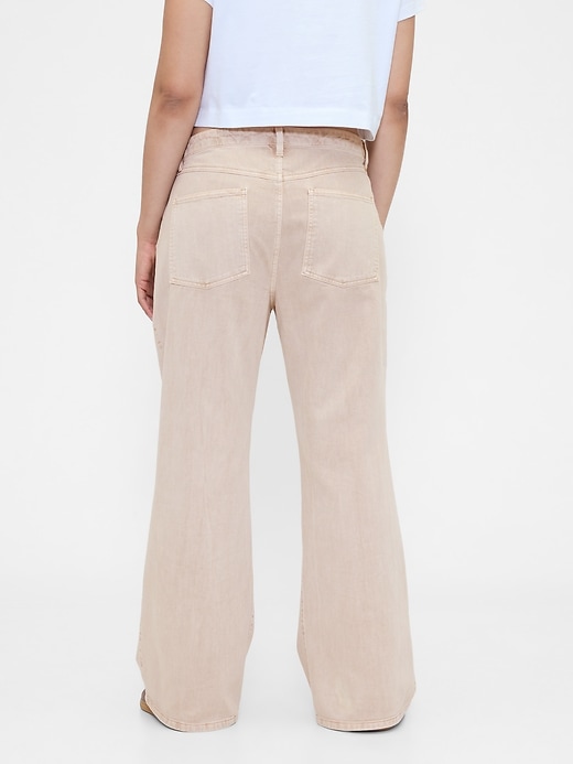 Image number 6 showing, Low Rise Relaxed Flare Khakis