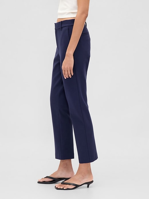 Image number 3 showing, High Rise Double Knit Slim Crop Pants