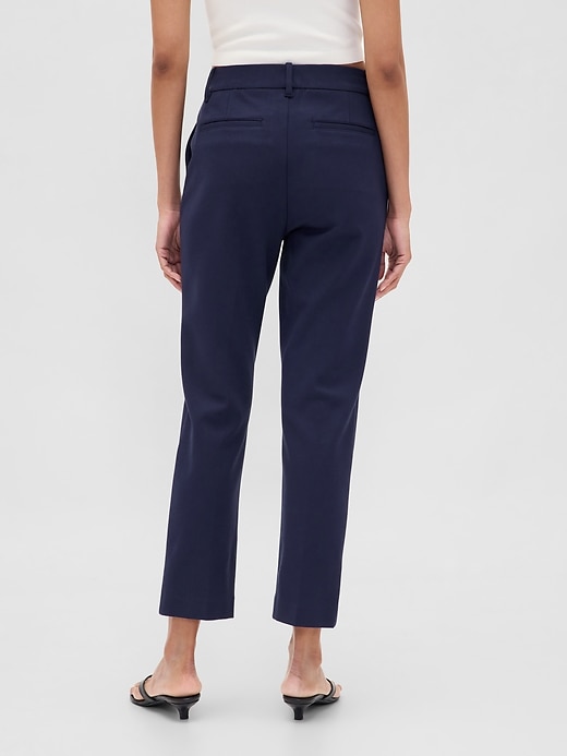 Image number 4 showing, High Rise Double Knit Slim Crop Pants