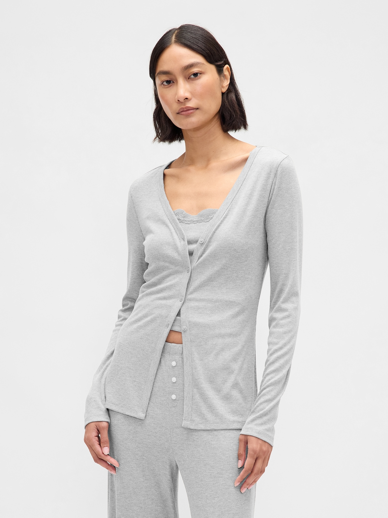 Mini Rib PJ Cardigan