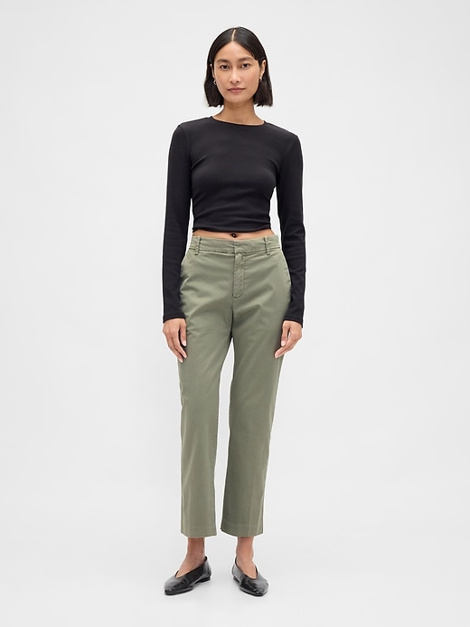 Image number 1 showing, Mid Rise Downtown Khakis