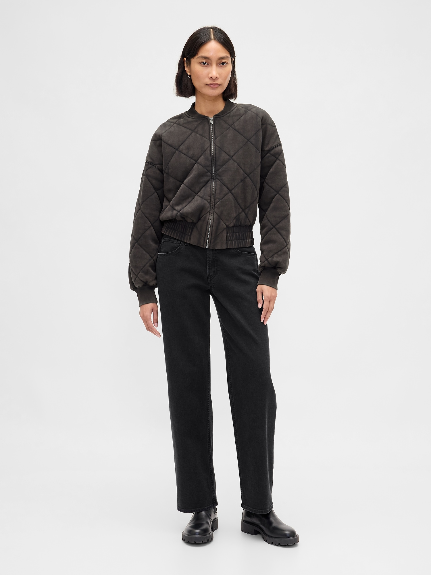 VintageSoft Quilted Bomber Jacket | Gap