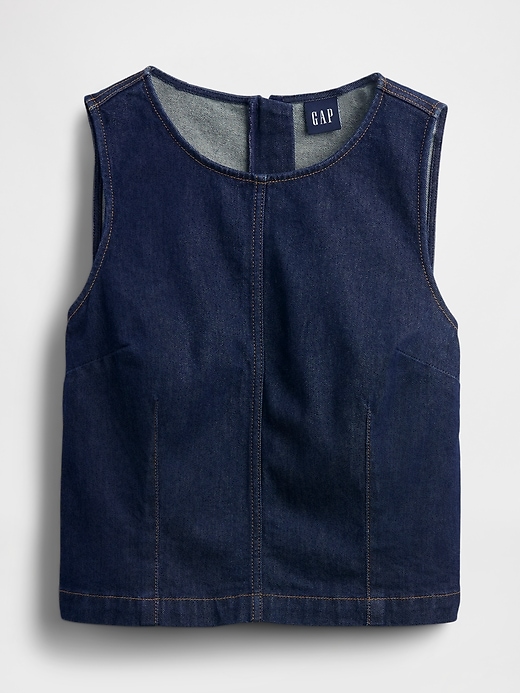 Image number 5 showing, Denim Crop Shell Tank Top