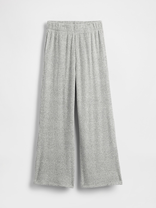 Image number 2 showing, Kids Softspun Rib Wide-Leg Pants