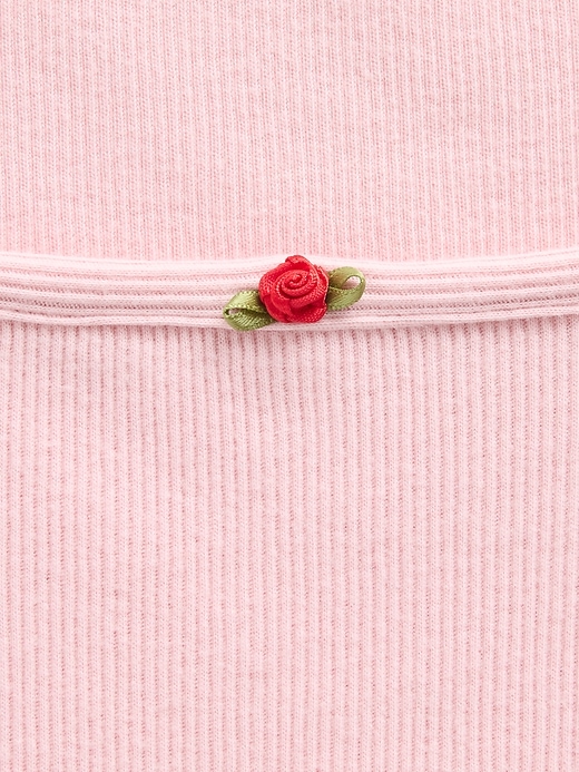 Image number 5 showing, Kids Rib Puff-Sleeve Top