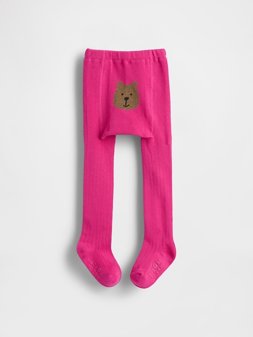 Image number 1 showing, Baby & Toddler Rib Bear Tights