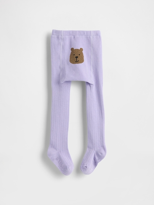 Image number 1 showing, Baby & Toddler Rib Bear Tights