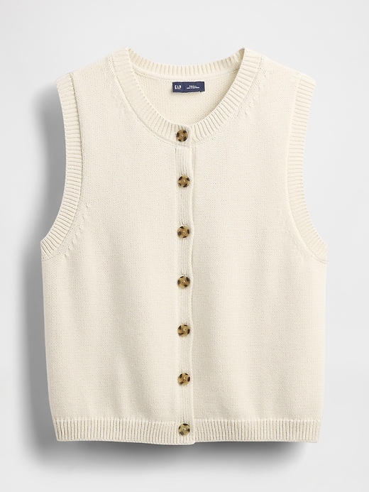 Image number 4 showing, Cropped Cardigan Sweater Vest