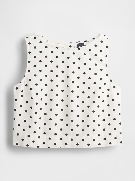 Image number 5 showing, Linen-Blend Crop Shell Tank Top