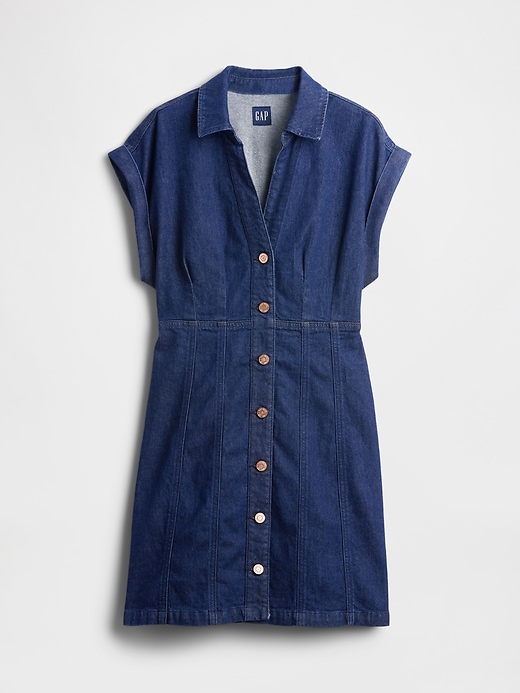 Image number 5 showing, Denim Seamed Mini Dress