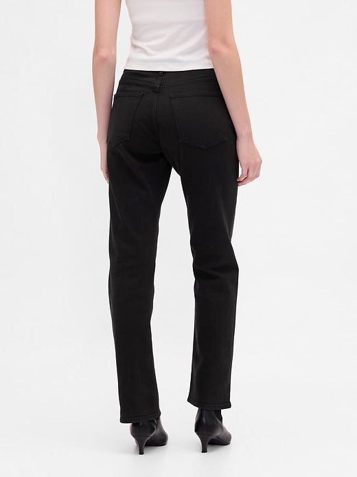 L'image numéro 4 présente Jean droit années 90 à taille haute